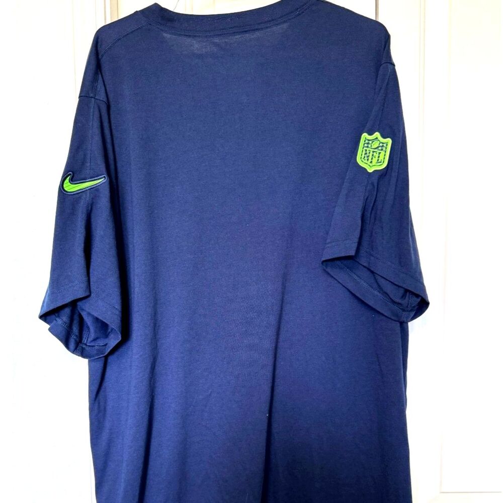 Nike Men's College Navy Seattle Seahawks Sideline Player Performance T-Shirt XXL - Picture 2 of 8